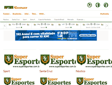 Tablet Screenshot of pe.superesportes.com.br